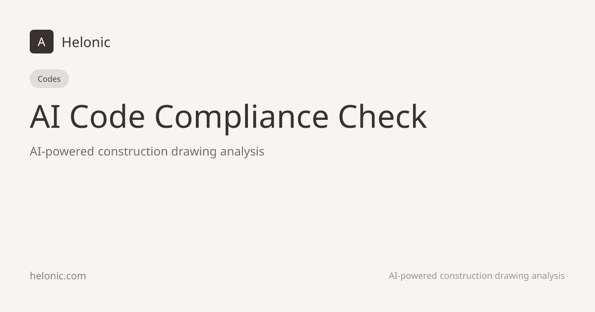 AI Code Compliance Check by Code & Discipline | Helonic