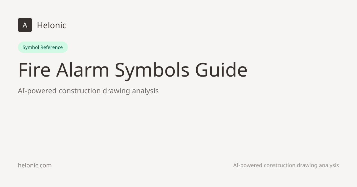 Fire Alarm Symbols Guide | Helonic