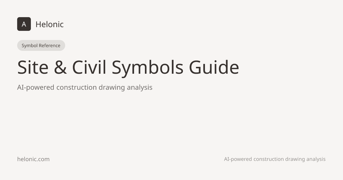 Site & Civil Symbols Guide | Helonic