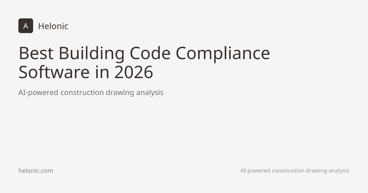 Best Building Code Compliance Software (2026) | Helonic